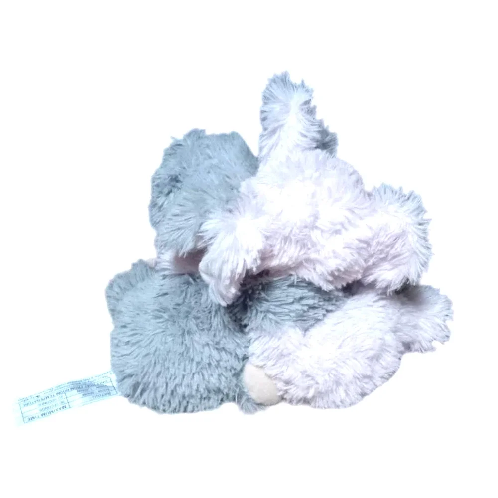 Warmies twin Elephant grey and pink plush